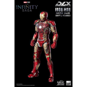 Infinity Saga Dlx Action Figura 1/12 Iron Man Mark 43 (battle Damage) Edizione Limitata 17 Cm Threezero