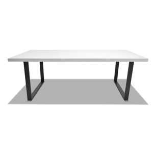 NUVOLA - Ripiano per tavolo da pranzo da 160x90x5cm in legno con rivestimento in laminato di colorazione bianco matto.