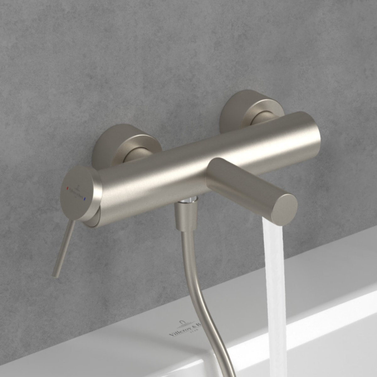 Mitigeur bain douche mécanique Loop & Friends Brushed Nickel Matt
