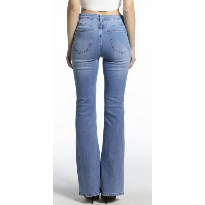 Jeans - modello svasato - blu denim