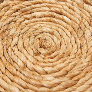 Tapis rond fait main en jute motif rond VODO