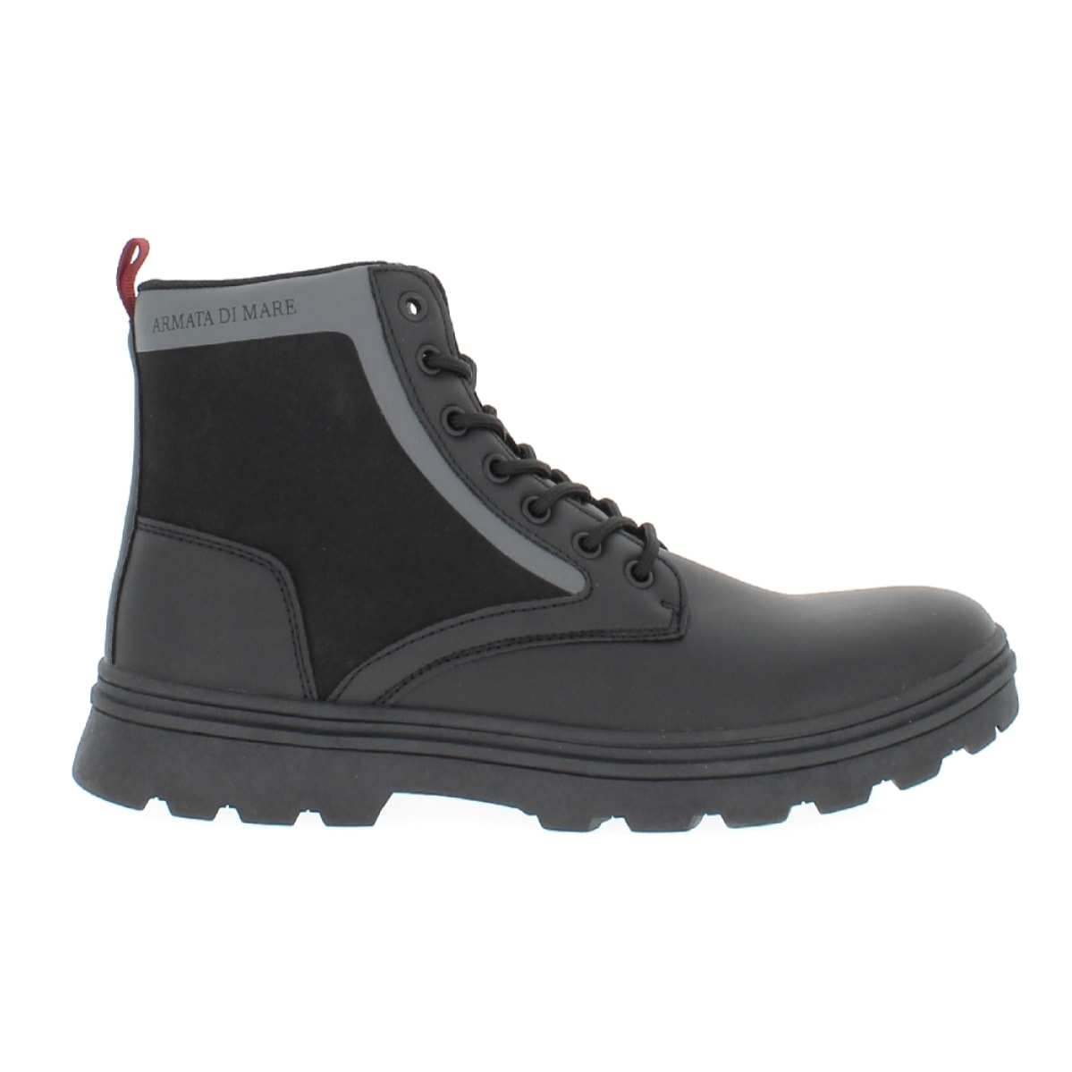 Armata di Mare Scarpe Uomo Stivaletti Ankle Boots Stringati con Soletta Rimovibile in Memory Foam AMU W23L464 Black