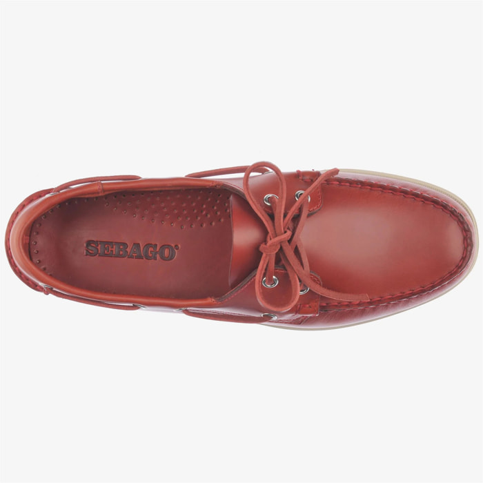 Sebago - Docksides Uomo Rosso - Docksides Portland Waxed