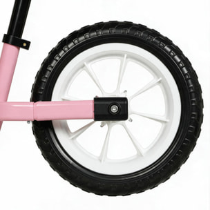 Draisienne enfant LED siège guidon réglables pneus mousse rose