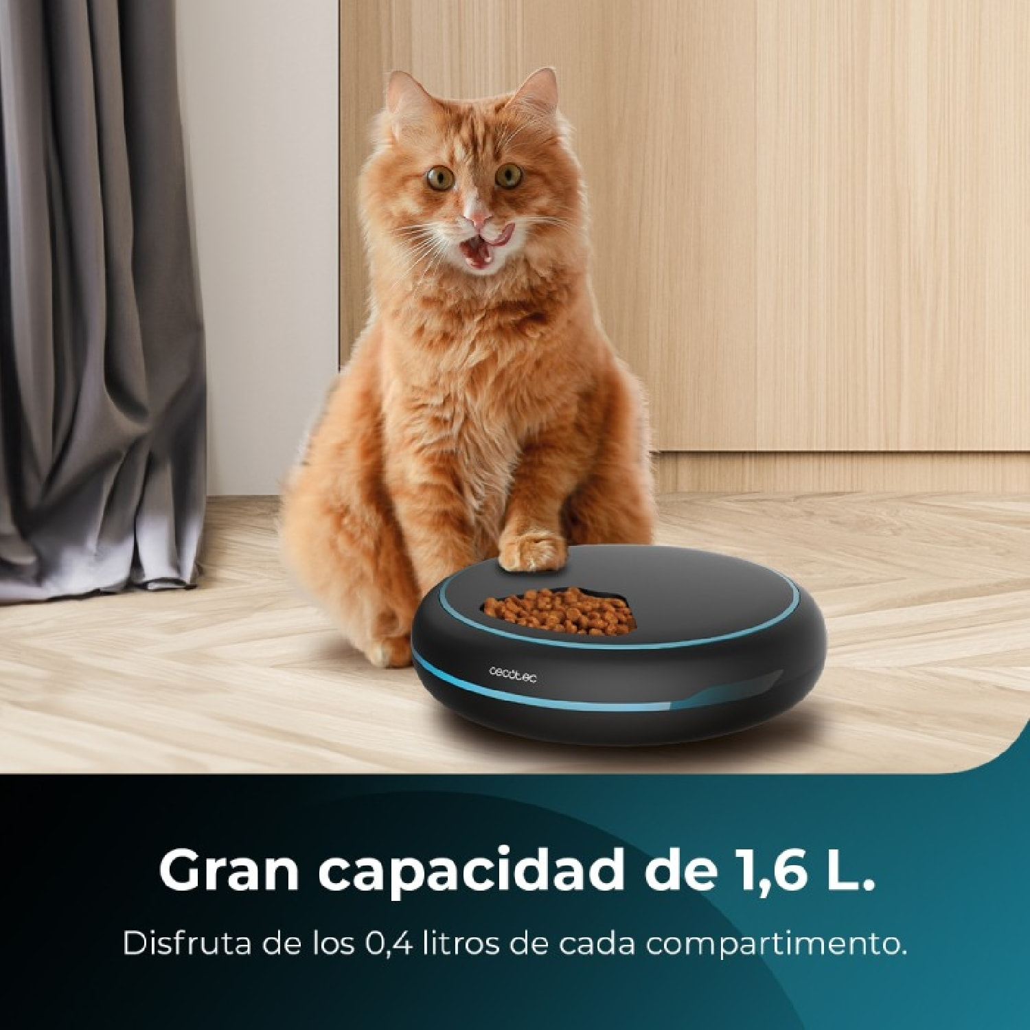 Comedero Dispensador Automático de Comida para Mascotas Pumba 1600 Purrfect Meal