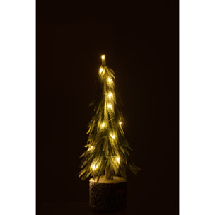 J-Line sapin De Noel A+Led Artificiel Neige Vert Medium