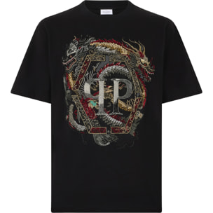 PHILIPP PLEIN Round Neck T-Shirt Dragon