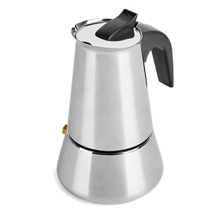 Cafetera de induccion jarra de acero inoxidable con capacidad de 300ml/6 tazas