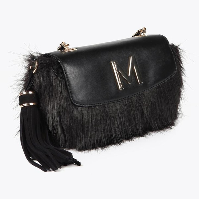Tracolla in pelle effetto pelo