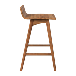 Chaise de bar en bois de teck 72,5 cm - Greta