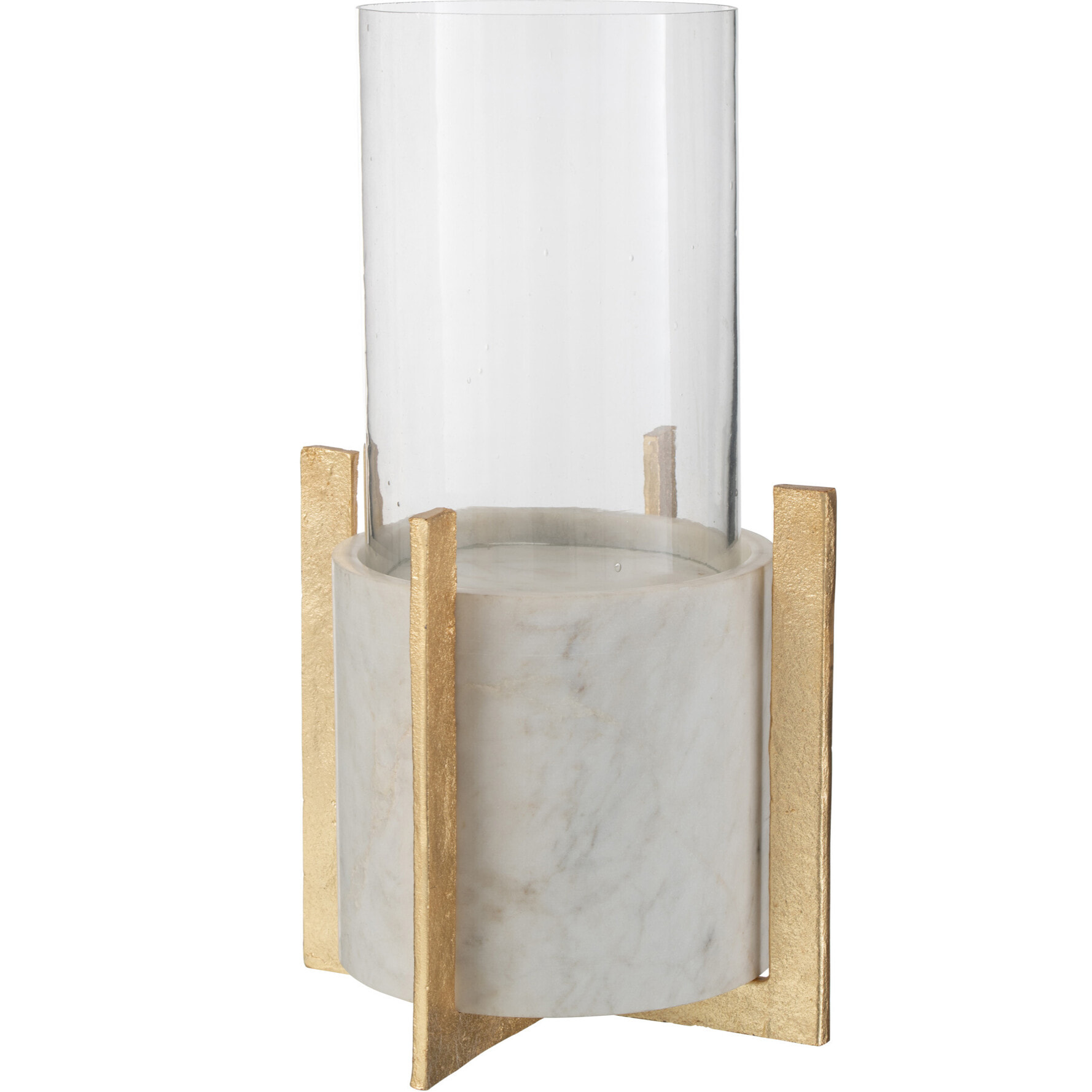 J-Line photophore Base - marbre/métal - gris/champagne - large