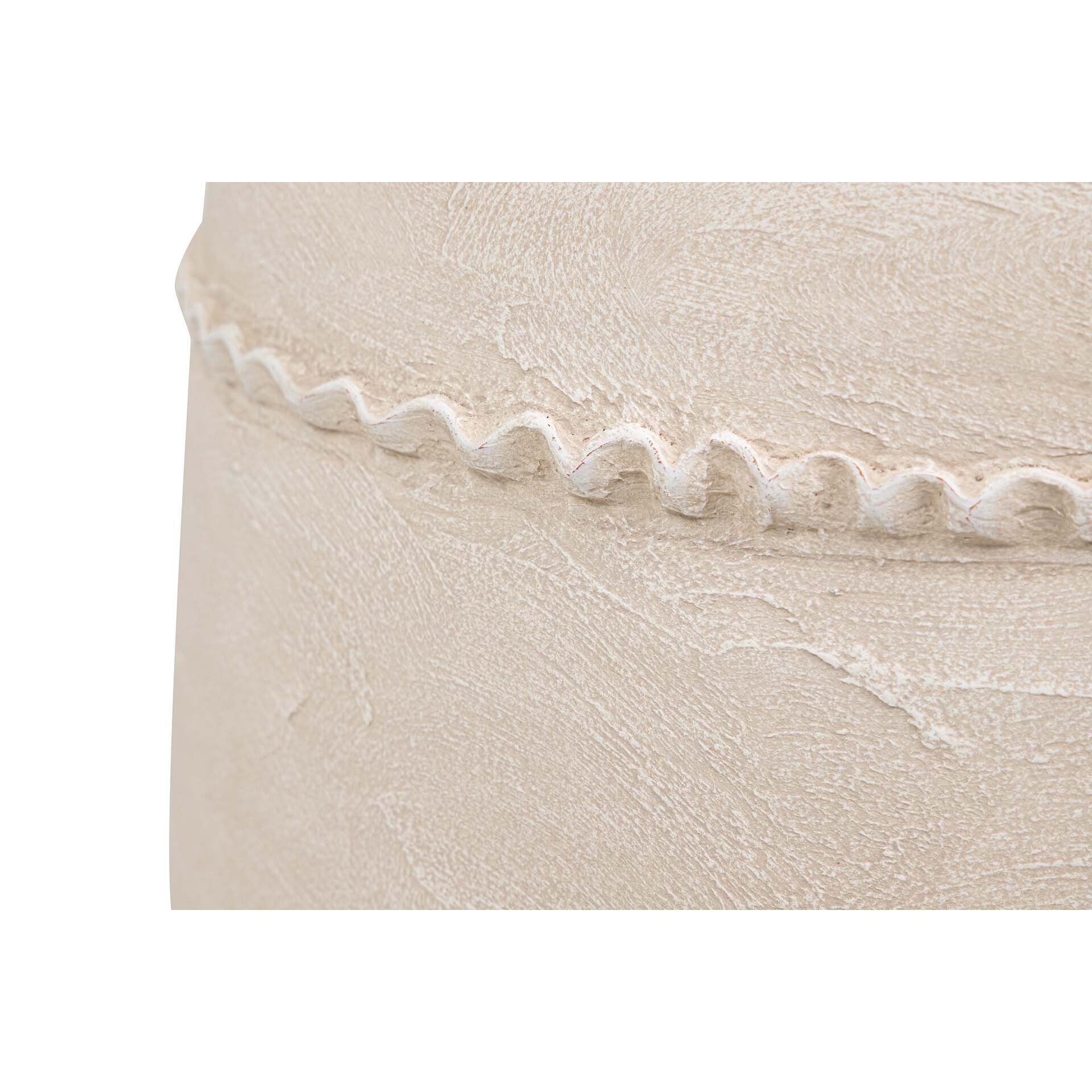 Florero Ceramica Beige 40x40x50 Cm