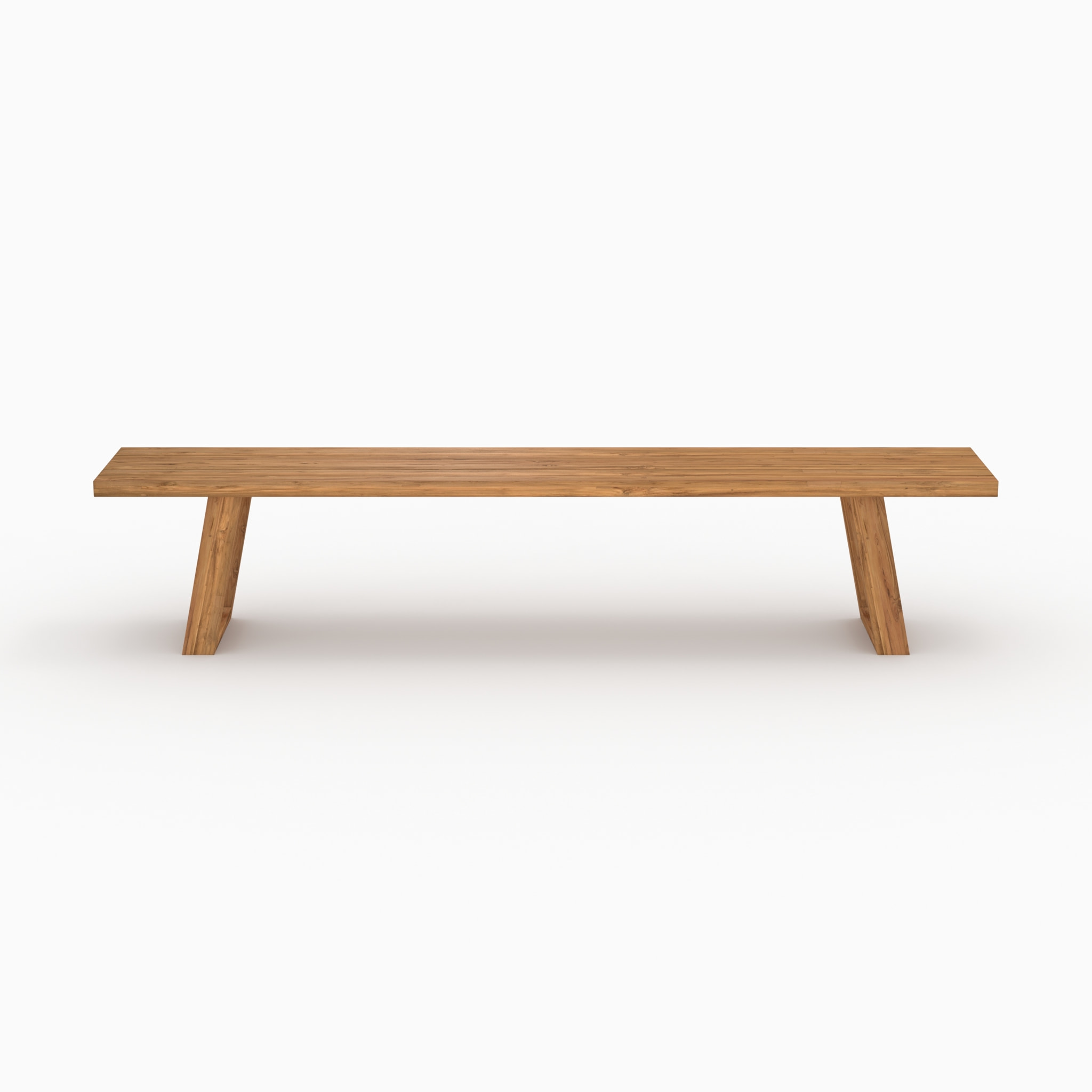 Banc de jardin en bois de teck recyclé 220 cm - Luma