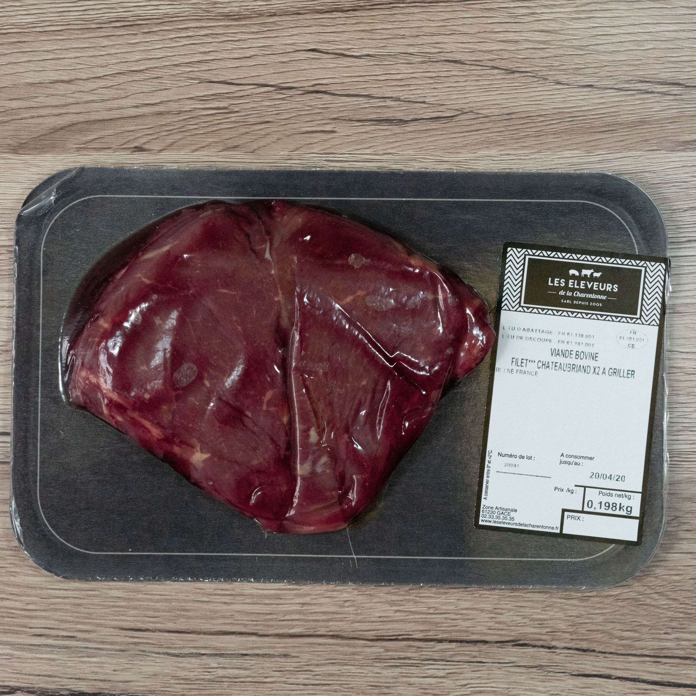 2 Filets de Chateaubriand - 2x125g - Normandie