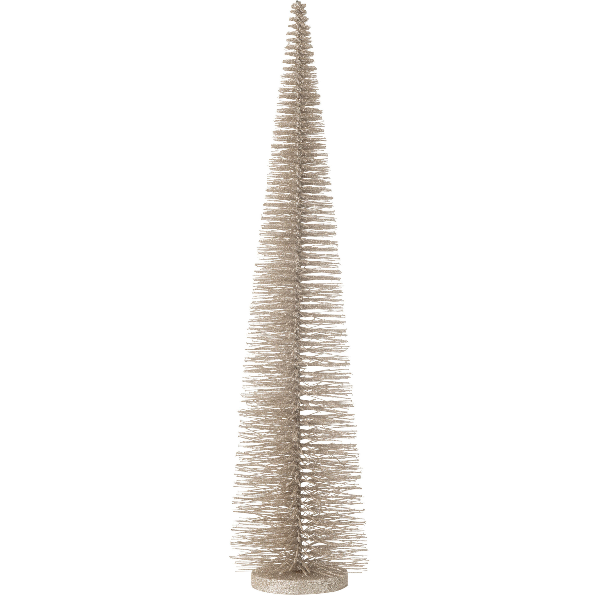 J-Line décoration Sapin De Noël Décoratif Paillettes - plastique - greige - large