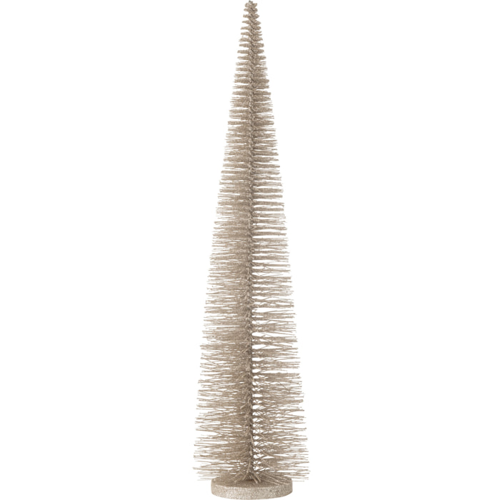J-Line décoration Sapin De Noël Décoratif Paillettes - plastique - greige - large