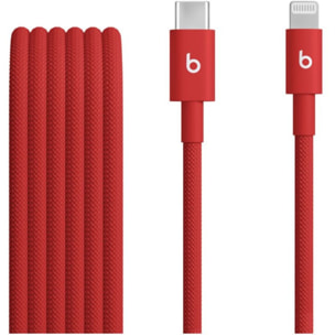 Câble de charge BEATS tissé USB-C vers Lightning 1M50 Rouge fl
