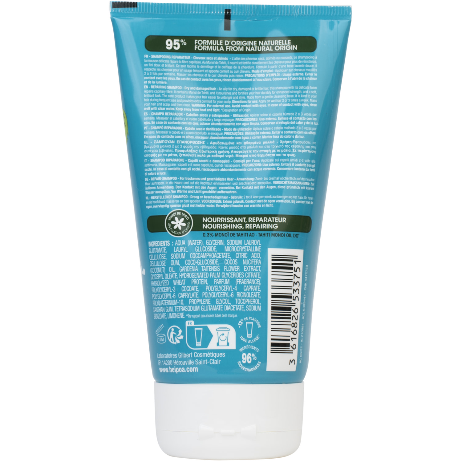 Shampooing Réparateur - Cheveux Secs et Abimés 150 ml