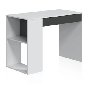 Mesa de escritorio Adam Blanco Artik (Blanco Mate) - Gris Antracita