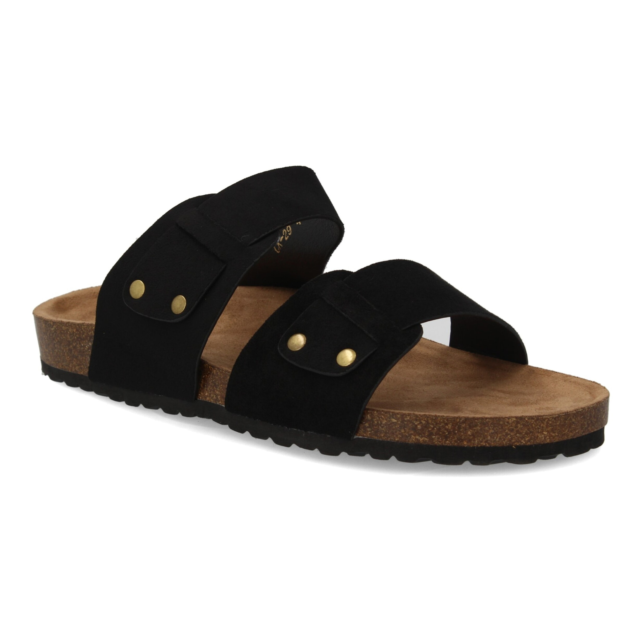 Sandalia para hombre con doble tira y tachuelas.