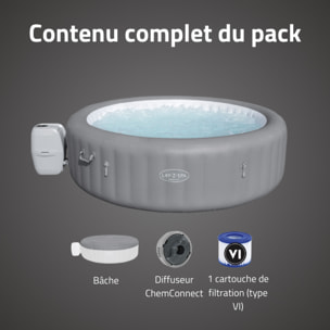 Bestway Spa gonflable rond Lay-Z-Spa Grenada AirJet 6-8 personnes