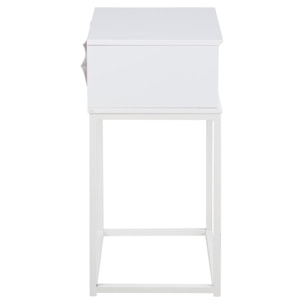 Table de chevet blanc tiroir PUNE