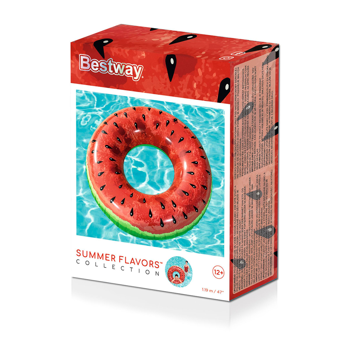 BESTWAY. GIRO FASHION FRUTTI, ANANAS 116 X 88 CM, ANGURIA 119 CM. Design casual.