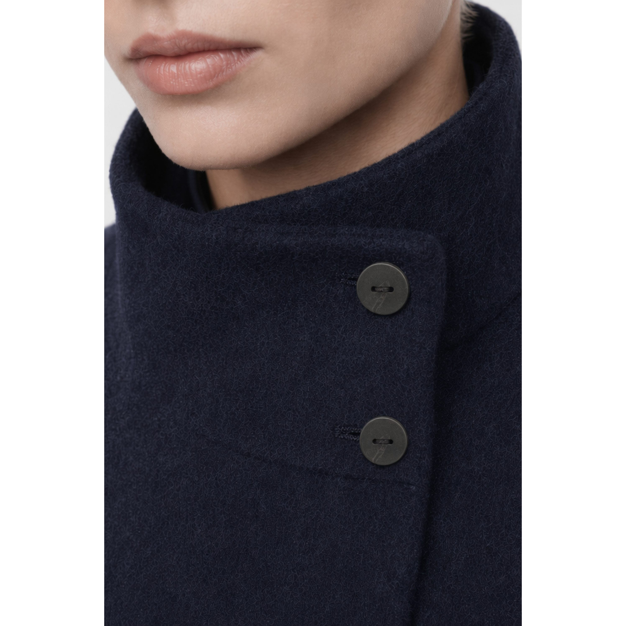 Kocca - Cappotto da donna in lana con collo alto e cintura Donna