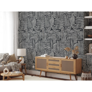 Carta da Parati Righe Nere