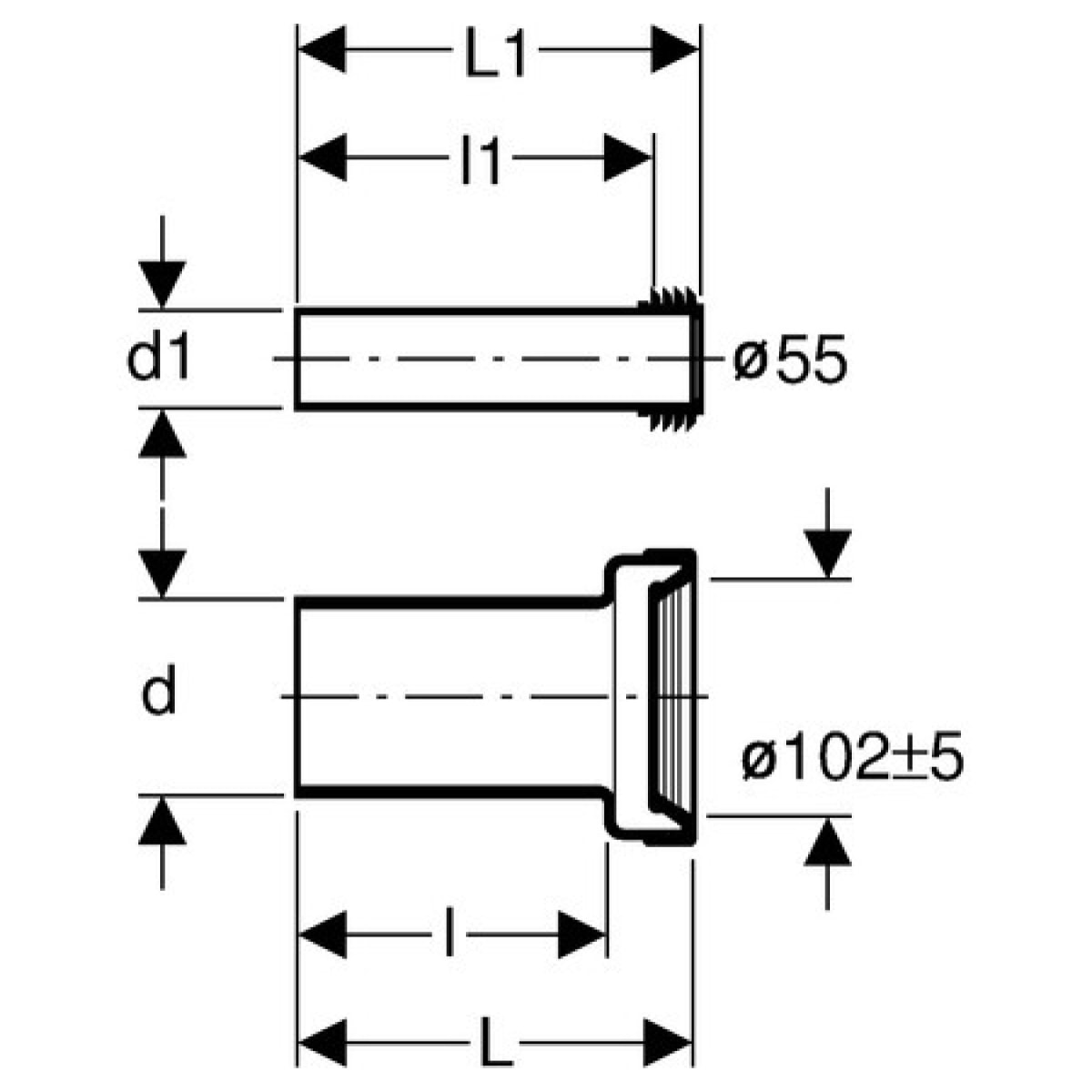 Kit de raccordement pour WC suspendu GEBERIT (152.404.46.1)