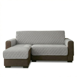 Copridivano 2 posti con penisola impermeabile e antimacchia, telo protettivo con braccioli adattabile a penisola destra e sinistra, vestibilità pratica e versatile, protegge da liquidi e sporco, facile da lavare, ideale per uso quotidiano