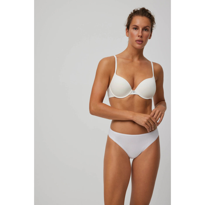 Confezione da 2 slip basico in cotone bianco