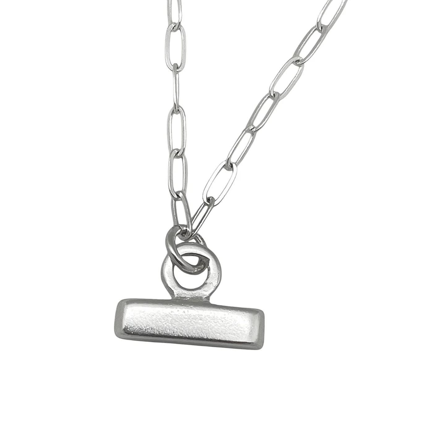 Collar Barra Petit cadena plata 10µ