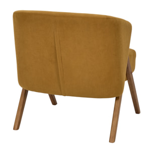 Fauteuil - HOME DECO FACTORY - Jules - Design Rétro Chic - Jaune