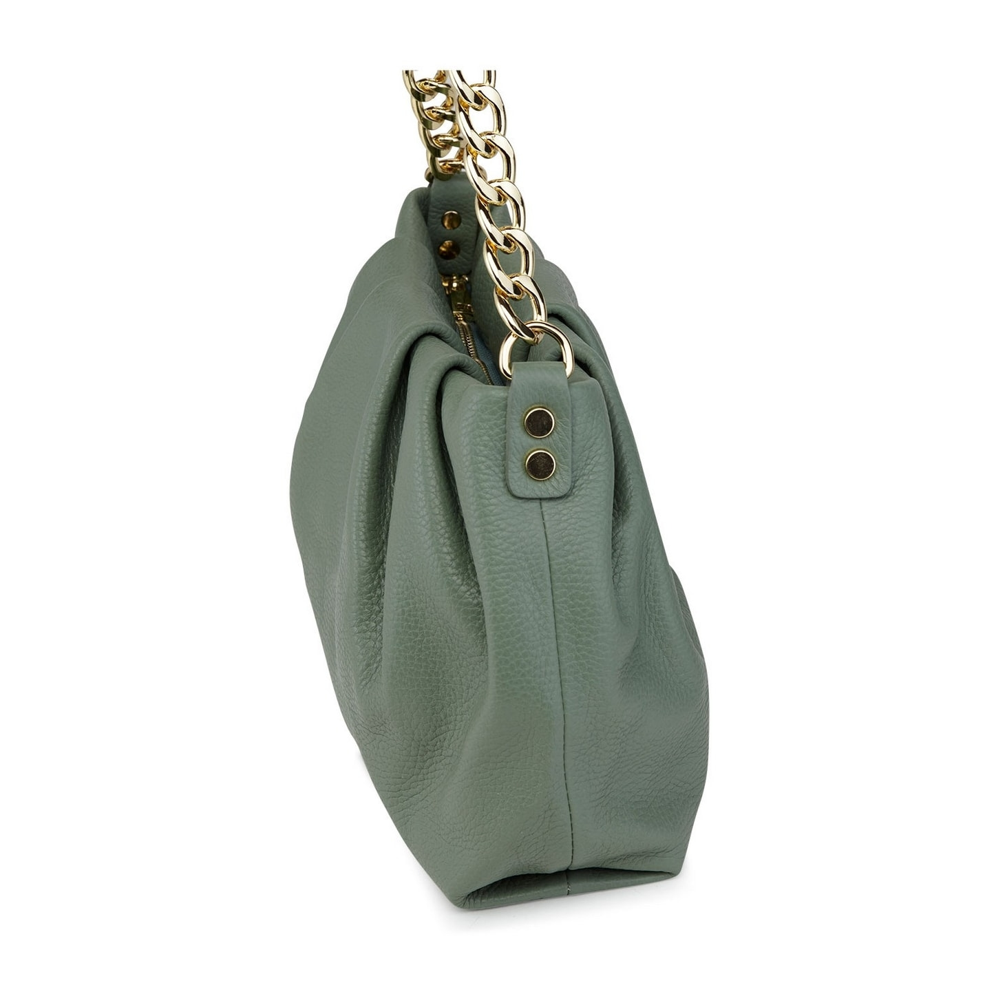 Borse Donna colore Verde-in pelle Made in Italy 24x32x11cm