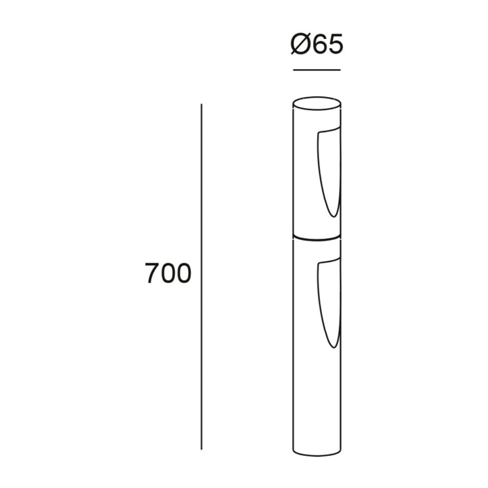 Forlight Brit - Baliza de Jardín LED con 2 Módulos Orientables Luz Cálida 3000K para Exterior IP54 de Color Negro