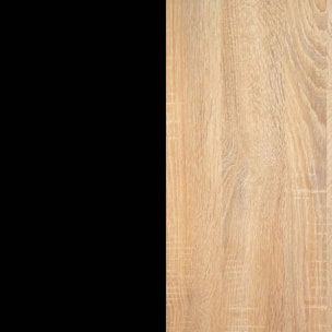 Mesa de comedor Naya en negro y roble canadian 140X80 cm Negro - Roble Canadian