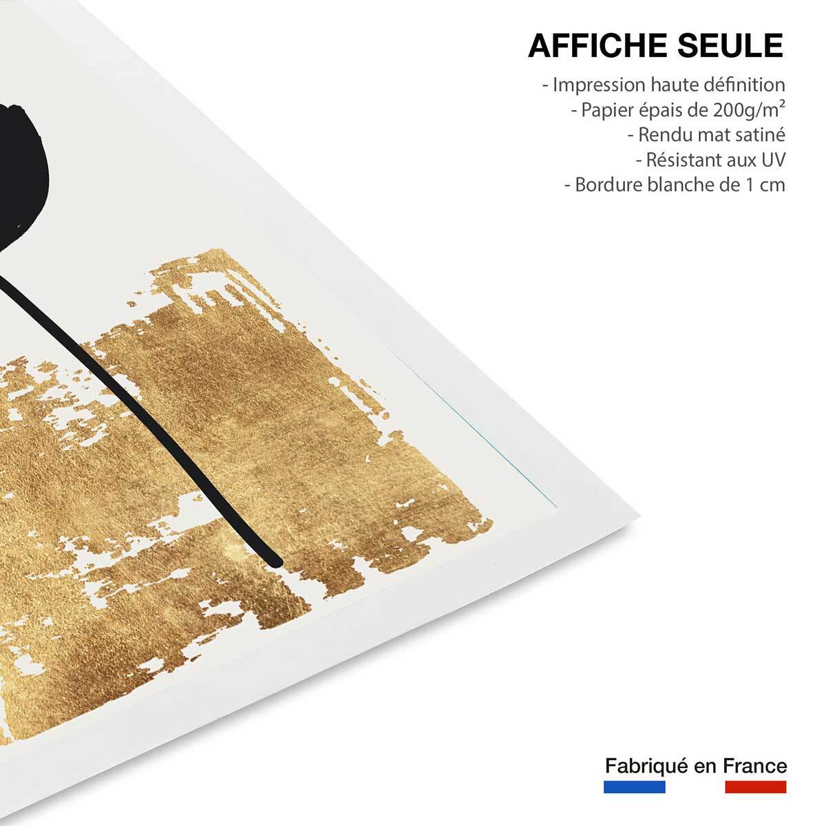 Poster fleur pollen doré Affiche seule