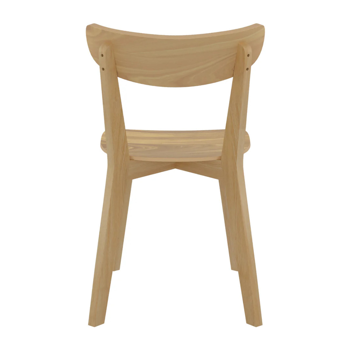 Lot de 2 chaises en bois clair - Tabata