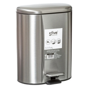Poubelle soft close métal 6L "Siliflex" inox