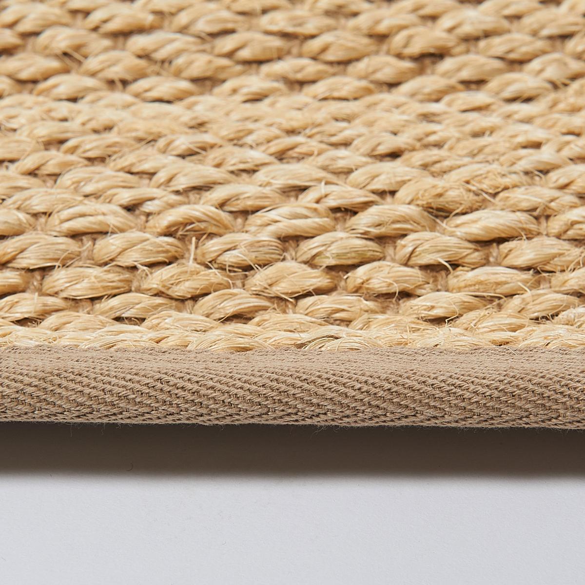 Tapis salon et chambre tissé en sisal motif uni KEPI