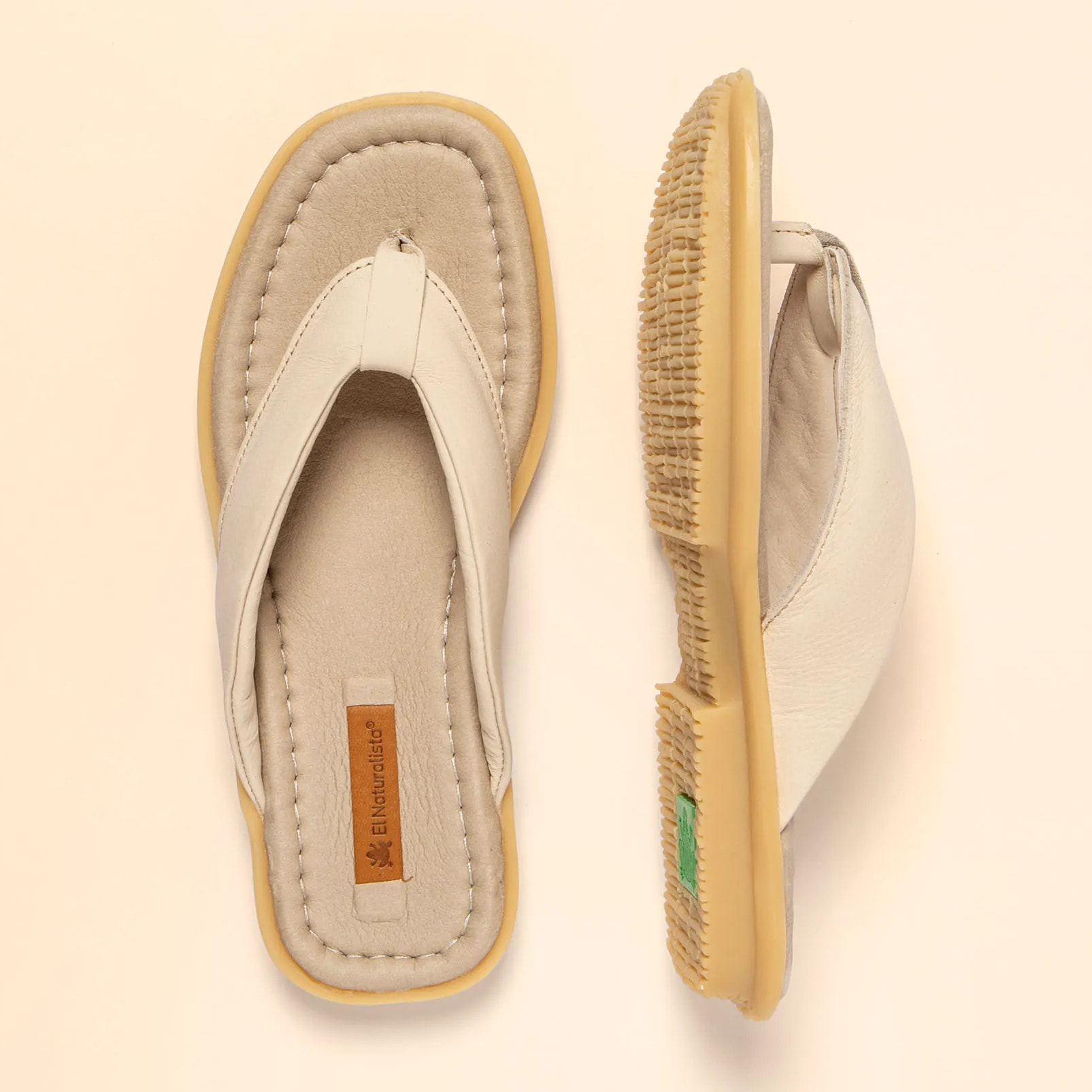 Sandalias N5931 WAX NAPPA CREAM / MAKISU color Cream