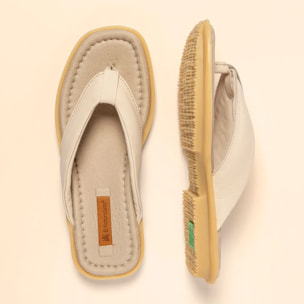 Sandalias N5931 WAX NAPPA CREAM / MAKISU color Cream
