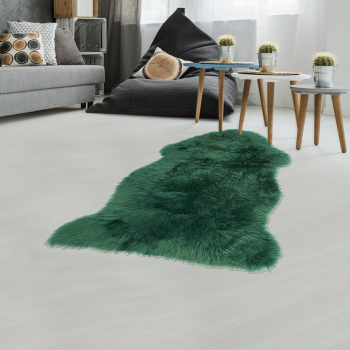 Tapis peau de mouton longs poils shaggy en laine