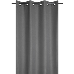 Rideau occultant  -  - Effet tweed - Gris souris