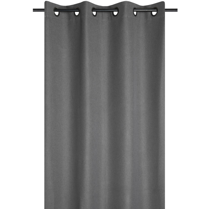 Rideau occultant  -  - Effet tweed - Gris souris