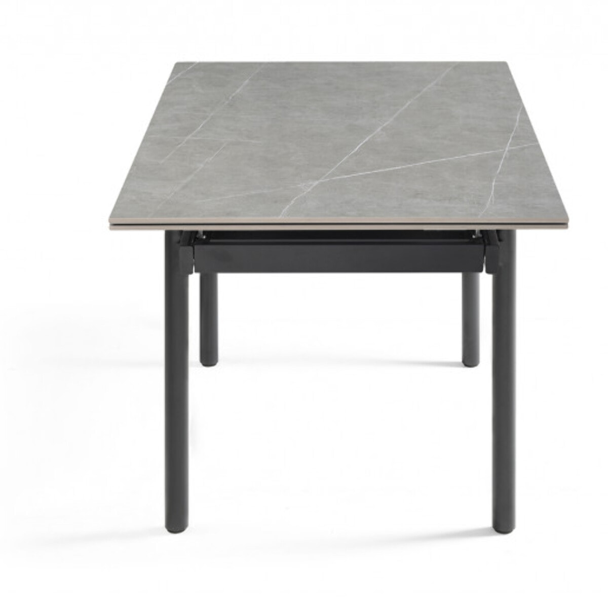 Table extensible en céramique marbre grey L160/240cm pieds métal - UNIK