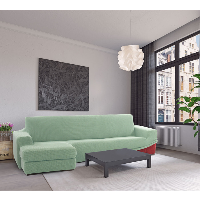 Funda para Chaise Longue izquierdo (visto de frente) brazo largo SÚPER ELÁSTICA modelo HELENA