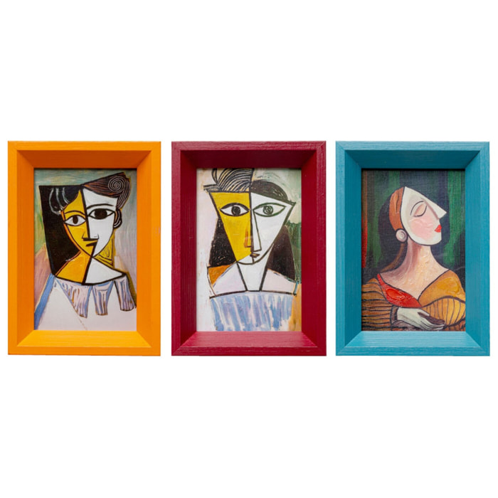 Tableau Frame portraits cubisme set de 3 Kare Design