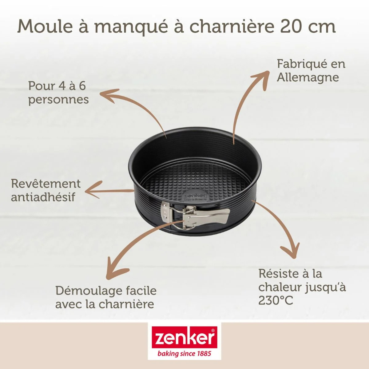 Set de 4 ustensiles de pâtisserie moule à gâteaux 2 bols et spatule pâtisserie Black mettallic Black mettallic Zenker  Black mettallic